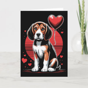 Beagle-Hund Valentinstag Hundebesitzer Valentinsta Karte