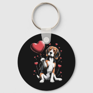Beagle-Hund Valentinstag Hundebesitzer Valentinsta Schlüsselanhänger