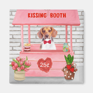 Beagle Hund Valentinstag Kissing-Stand Magnet