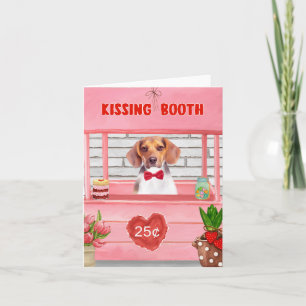 Beagle-Hund Valentinstag Kussstand Karte