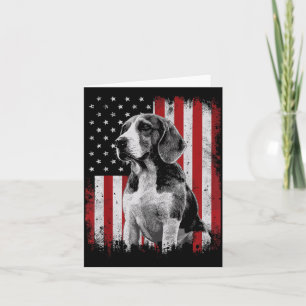 Beagle Hund Vater Mutter Amerika 4. Juli Patriotis Karte