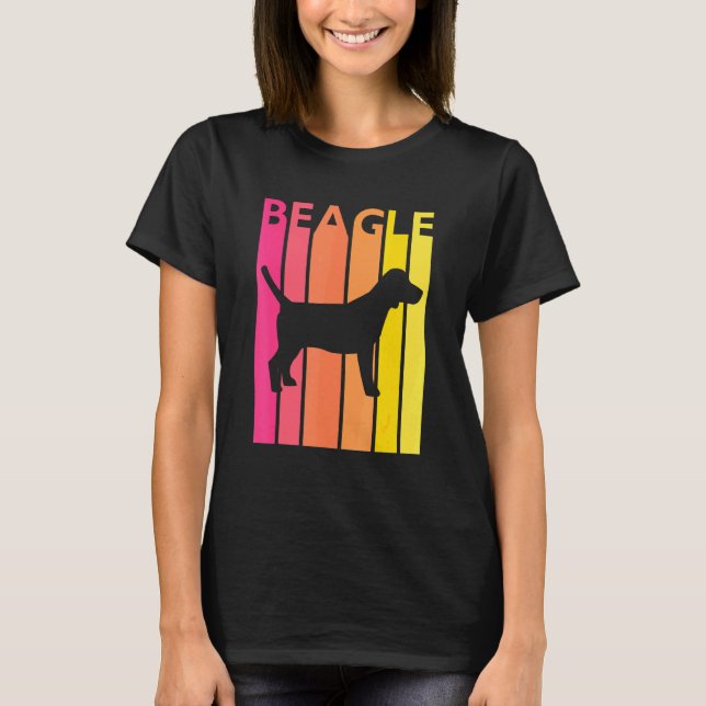 Beagle Hund Vintag Beagle T-Shirt (Vorderseite)