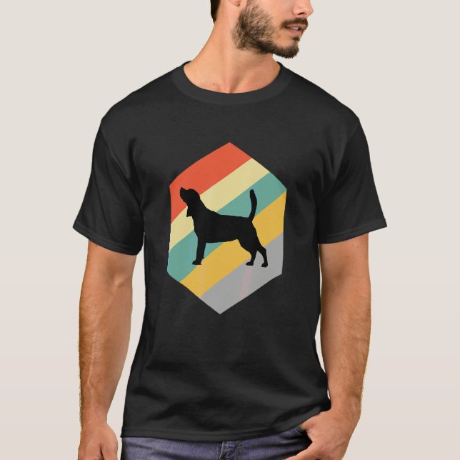 Beagle-Hund Vintage-Design T-Shirt (Vorderseite)