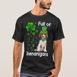 Beagle Hund voll von Shenanigans Leprechaun St Pat T-Shirt