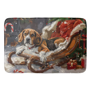 Beagle Hund Weihnachten Badematte