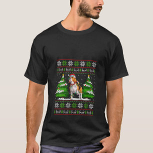 Beagle Hund Weihnachten Lichter Xmas Ugly Sweater  T-Shirt