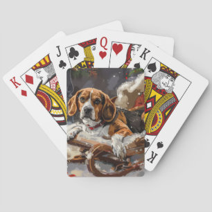 Beagle Hund Weihnachten Spielkarten