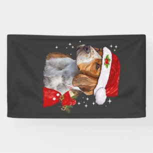 Beagle Hund Weihnachts T-Shirt Hund Familie Weihna Banner
