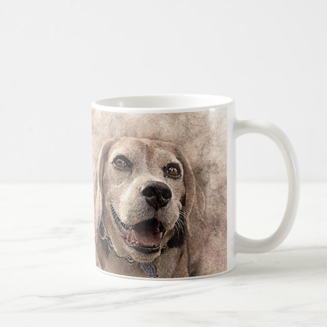 Beagle Hund Welpe Tasse Kaffee Tasse Cup (Rechts)