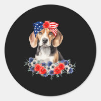 Beagle-Hunde-Bandana Amerikanische Flagge 4. Juli 