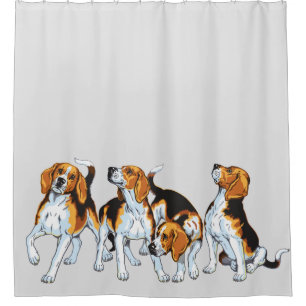 Beagle-Hunde Duschvorhang