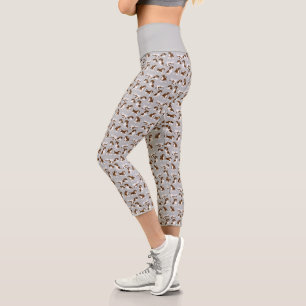 Beagle Hunde - grau Capri Leggings