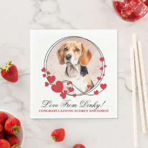 Beagle Hunde Haustier Hochzeit Napkins mit Hunden  Serviette
