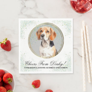 Beagle Hunde Haustier Hochzeit Napkins mit Hunden  Serviette