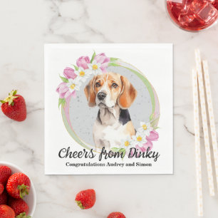 Beagle Hunde Haustier Hochzeit Napkins mit Hunden Serviette