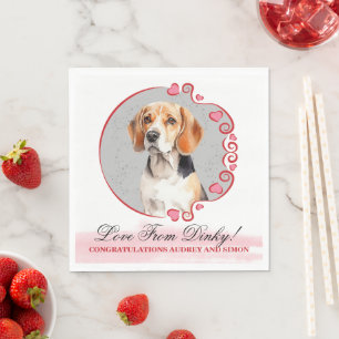 Beagle Hunde Haustier Hochzeit Napkins mit Hunden  Serviette
