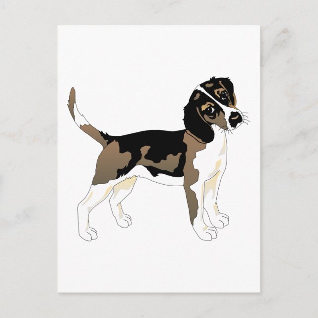 Beagle Hunde Haustiere Liebe Frieden Postkarte (Vorderseite)