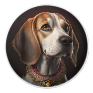 Beagle Hunde Keramikknauf