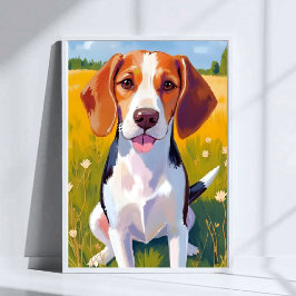Beagle Hunde Kunstmalerei Poster