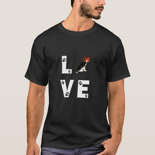 Beagle Hunde Liebe T-Shirt (Vorderseite)