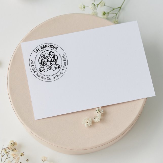 Beagle Hunde Rücksendeadresse Gummistempel (Von Creator hochgeladen)