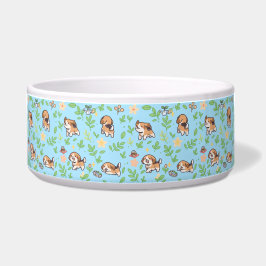 Beagle-Hunde-Schüssel-Frühlings-Blumen-Kawaii-Haus Napf
