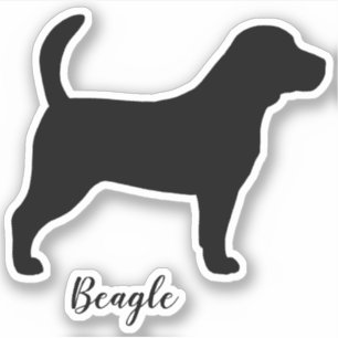 Beagle Hunde Silhouette Cool Canine Vinyl Sticker