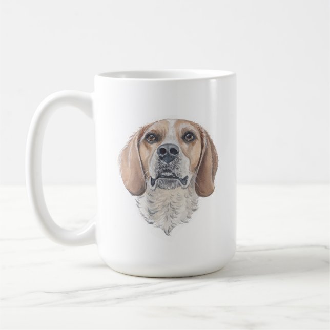 Beagle Hunde Tasse | 15 oz (Links)