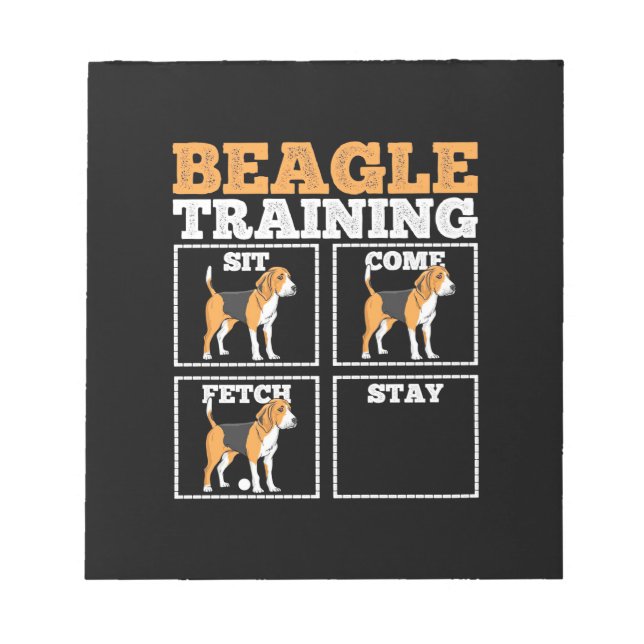 Beagle Hunde-Training Hund Notizblock (Vorderseite)