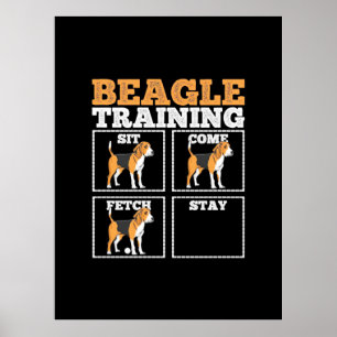 Beagle Hunde-Training Hund Poster