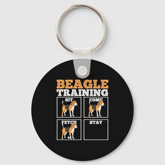 Beagle Hunde-Training Hund Schlüsselanhänger (Vorderseite)