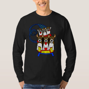 Beagle Hunde Vergnügen Thema Park Roller Untersetz T-Shirt