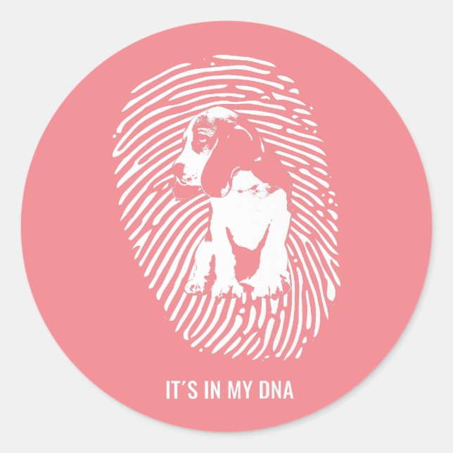 Beagle Hunde Zucht Premium / Beagle Hunde Liebhabe Runder Aufkleber (Vorderseite)