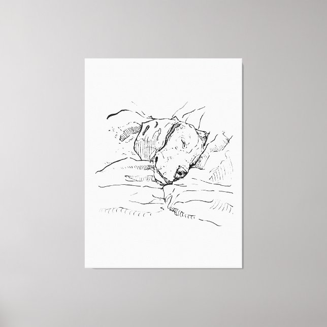 Beagle-Hundefan Illustration  Leinwanddruck (Vorderseite)