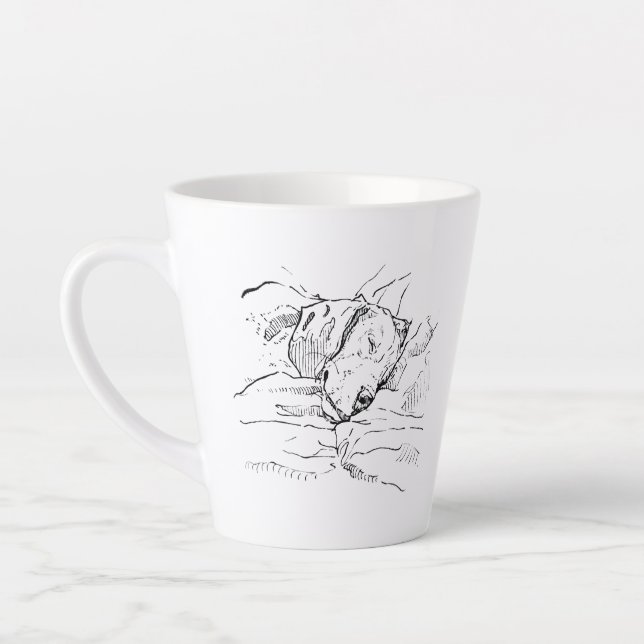 Beagle-Hundefan Illustration  Milchtasse (Links)
