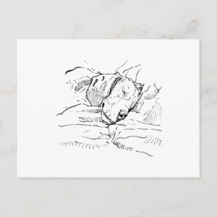 Beagle-Hundefan Illustration  Postkarte
