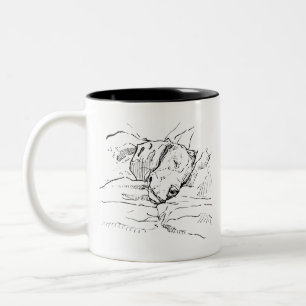 Beagle-Hundefan Illustration Zweifarbige Tasse