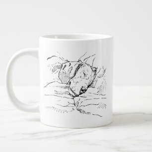 Beagle-Hundefreund-Illustration Jumbo-Tasse