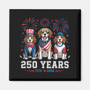 Beagle-Hundefreunde 250 Jubiläum USA 250. 4. Magnet