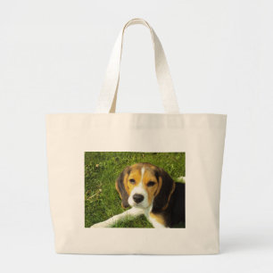 Beagle-Hundehaustier-Tier-FriedensLiebe Jumbo Stoffbeutel