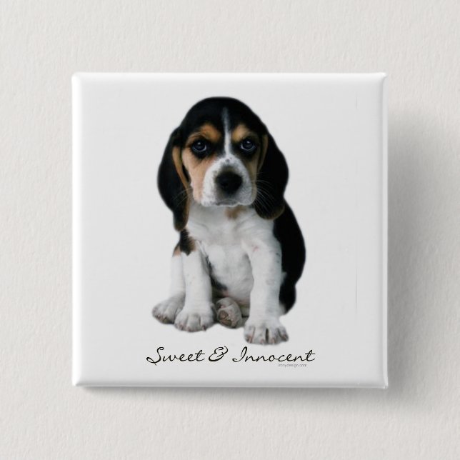 Beagle-Hundeknopf Button (Vorderseite)