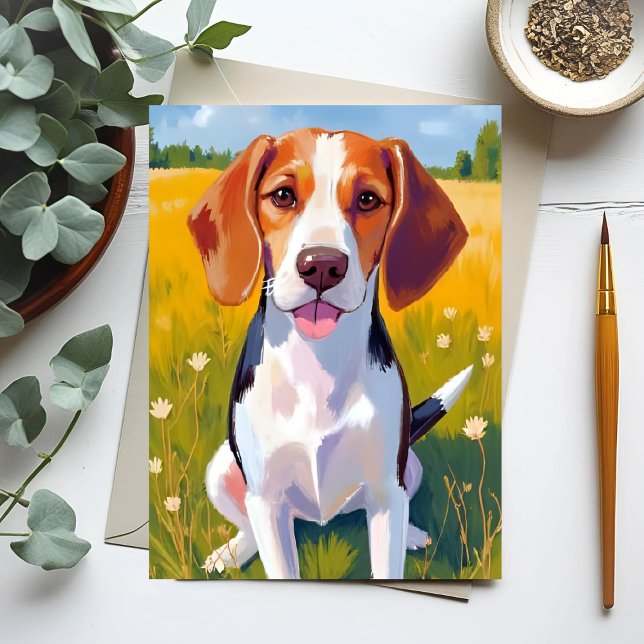 Beagle Hundelack Postkarte (Von Creator hochgeladen)