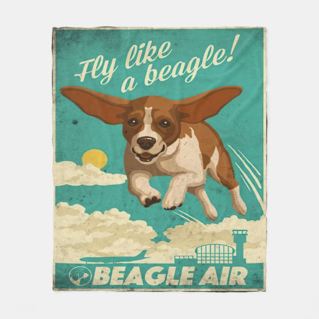 Beagle Hundeluft Fleecedecke (Vorderseite)