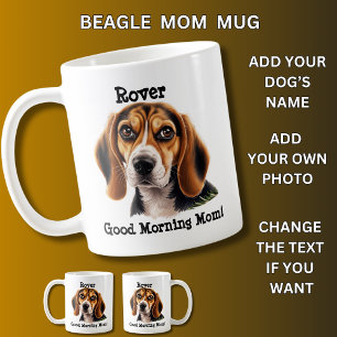 Beagle, Hundename hinzufügen, Foto ändern Kaffeetasse