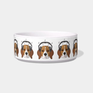 Beagle-HundePop-Kunst, mittlere Haustier-Schüssel Napf