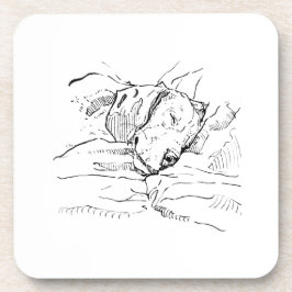 Beagle-Hundliebhaber-Illustration Getränkeuntersetzer