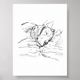 Beagle-Hundliebhaber-Illustration Poster
