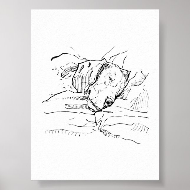 Beagle-Hundliebhaber-Illustration Poster (Vorne)