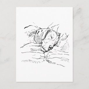 Beagle-Hundliebhaber-Illustration  Postkarte