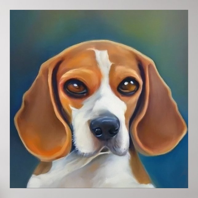 Beagle - Hundportrait Poster (Vorne)